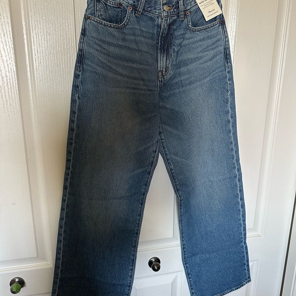NWT - Madewell - Perfect Vintage Wide Leg Jean, Size 27
